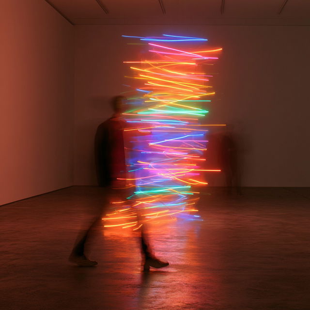 Bruce Nauman style, Midjourney V8.2, render 1 of 4