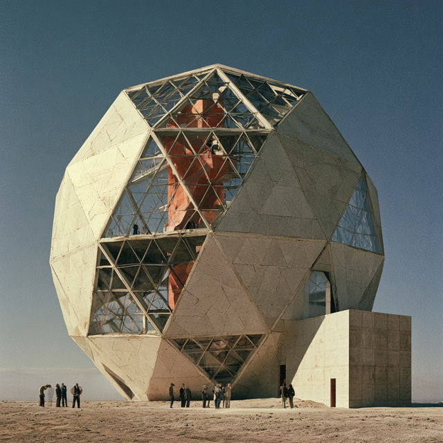 Buckminster Fuller style, Midjourney V8.2, render 2 of 4
