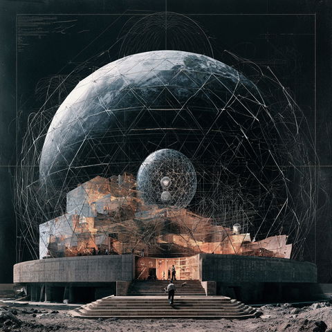 Buckminster Fuller style (Architects), Midjourney V8.2