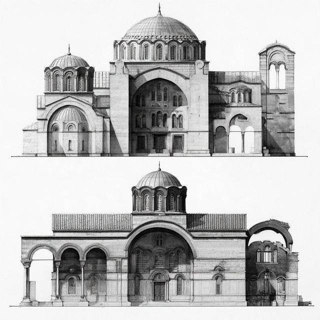 Byzantine architecture style, Midjourney V8.2, render 4 of 4