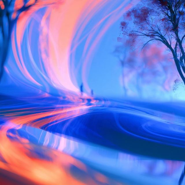 Electric Water Duotone style, Midjourney V8.2, render 2 of 4