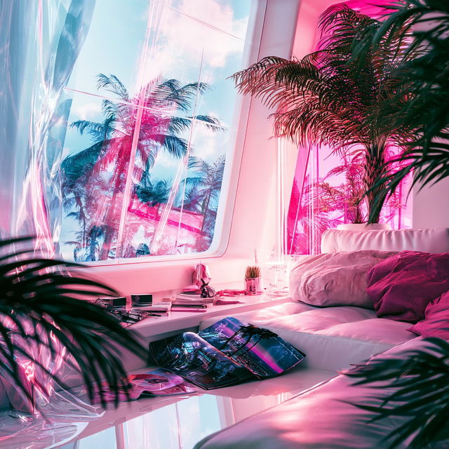 Neon Permafrost style, Midjourney V8.2, render 1 of 4