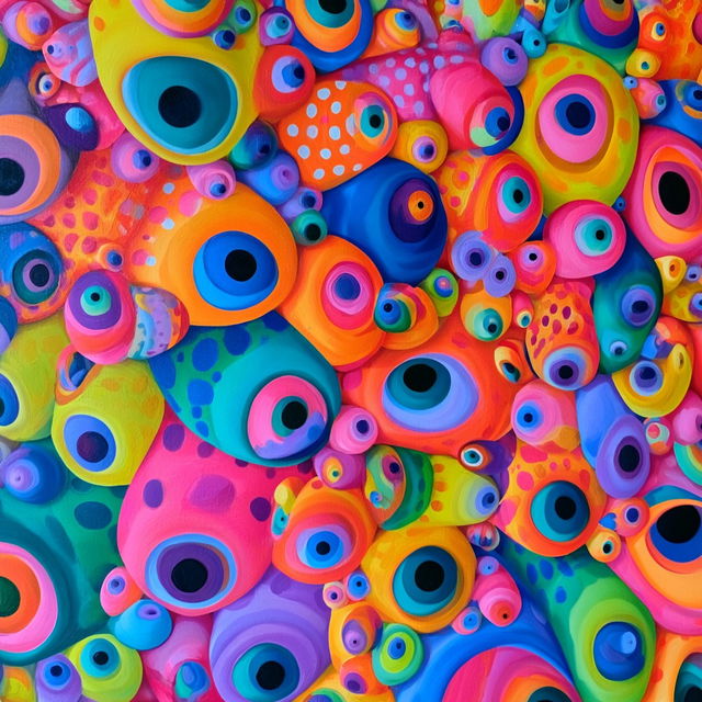Eyeball Flourish style, Midjourney V8.2, render 3 of 4