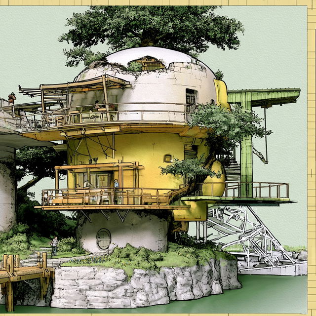 Lime Lithoterrace style, Midjourney V8.2, render 2 of 4