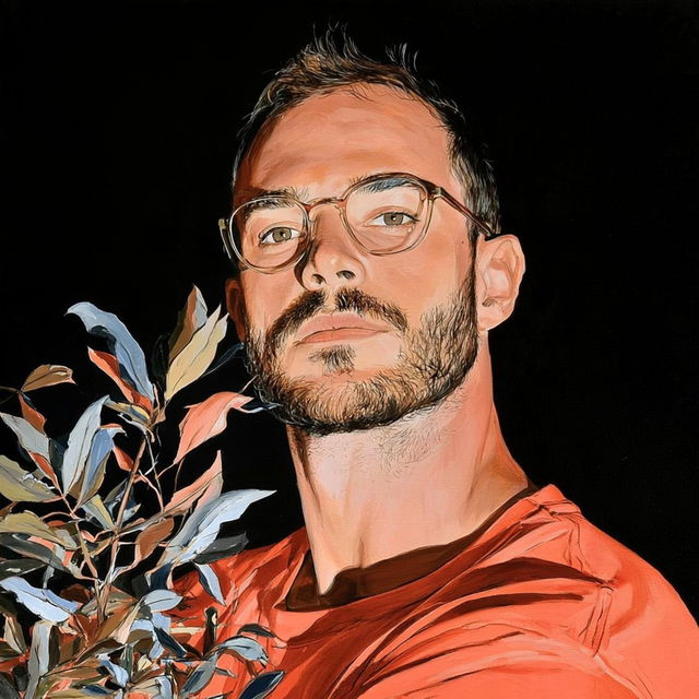 Rimeportrait style, Midjourney V8.2, render 2 of 4
