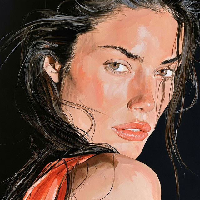 Rimeportrait style, Midjourney V8.2, render 3 of 4