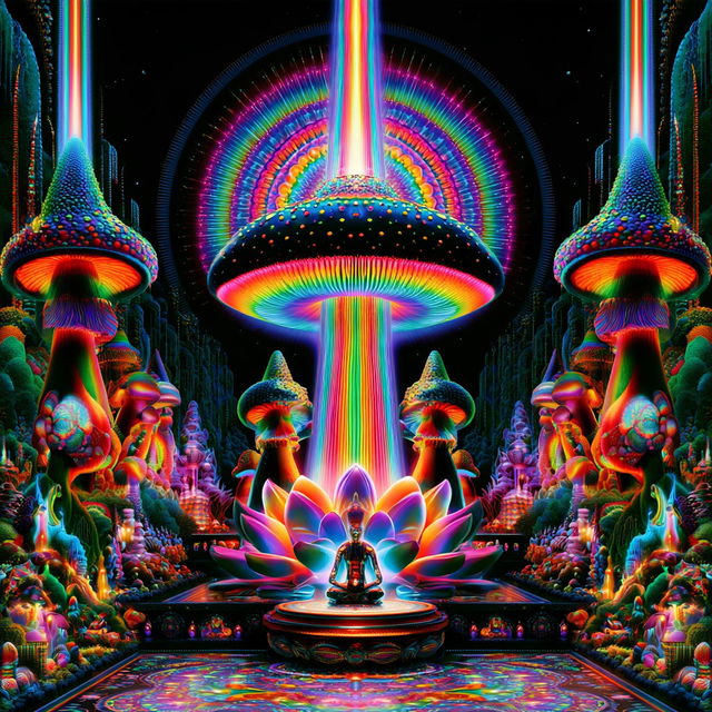 Rainbow Marquee Wilderness style, Midjourney V8.2, render 1 of 4