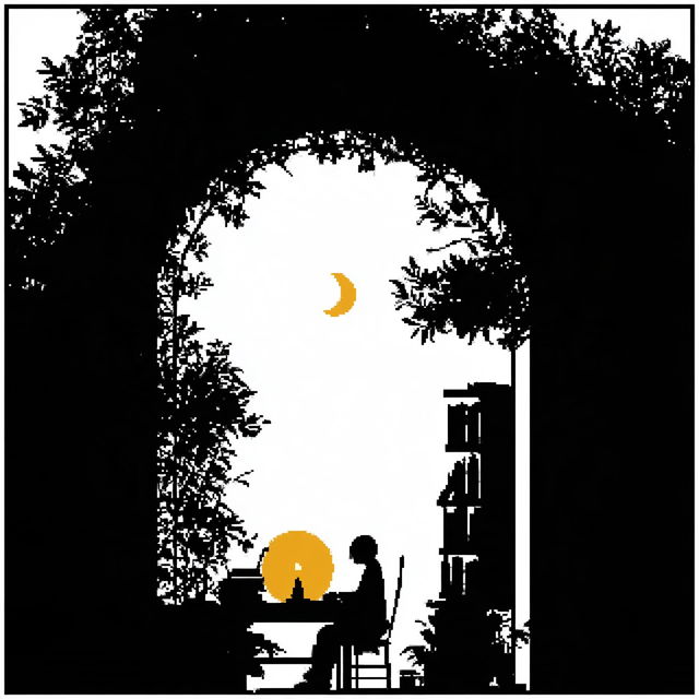 Silhouette Folklith style, Midjourney V8.2, render 2 of 4