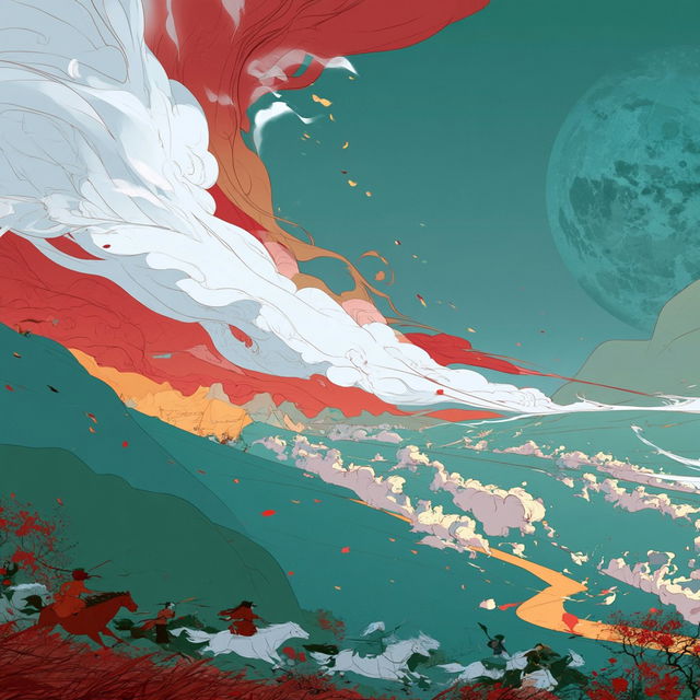 Bannervane style, Midjourney V8.2, render 1 of 4