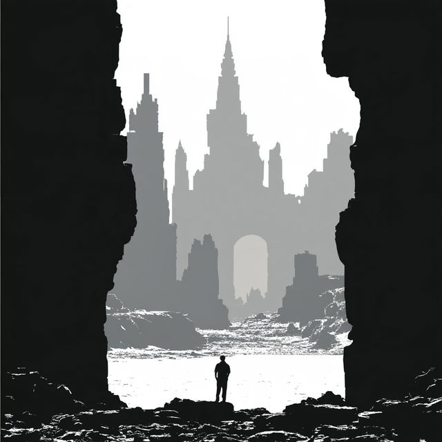 Courtyard Silhouette style, Midjourney V8.2, render 4 of 4