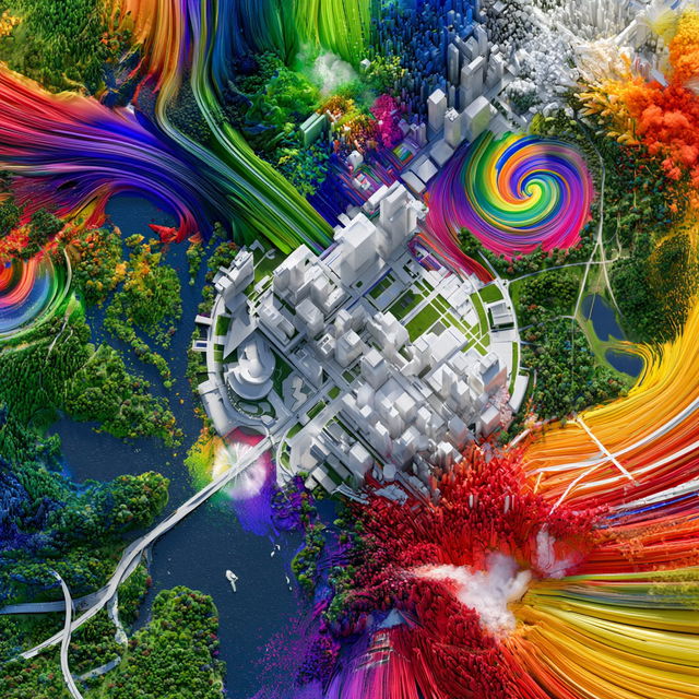 Ribbonsmoke style, Midjourney V8.2, render 2 of 4