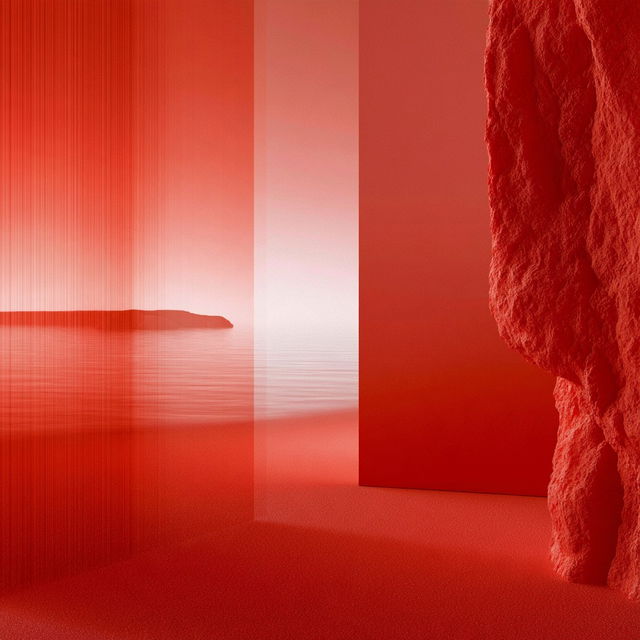 Parallax Red Basin style, Midjourney V8.2, render 4 of 4