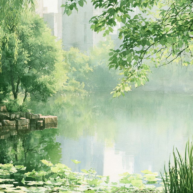 Pastoral Maskwater style, Midjourney V8.2, render 4 of 4