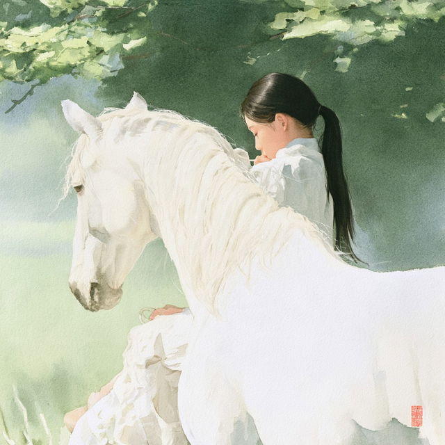Pastoral Maskwater style, Midjourney V8.2, render 3 of 4