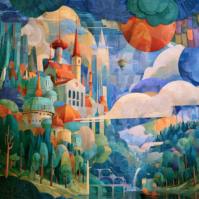 Balloonhaven Tableau style, Midjourney V8.2, render 4 of 4