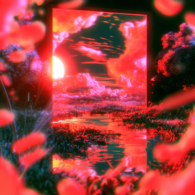 Chromaglass style, Midjourney V8.2, render 1 of 4