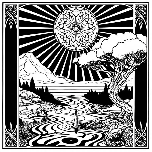 Aureate Ink Revival style, Midjourney V8.2, render 2 of 4