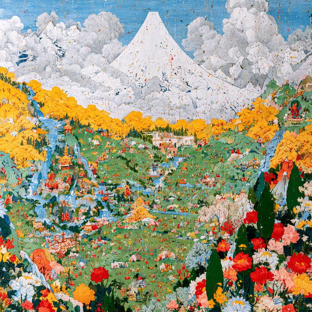 Pagodacarnival style, Midjourney V8.2, render 2 of 4