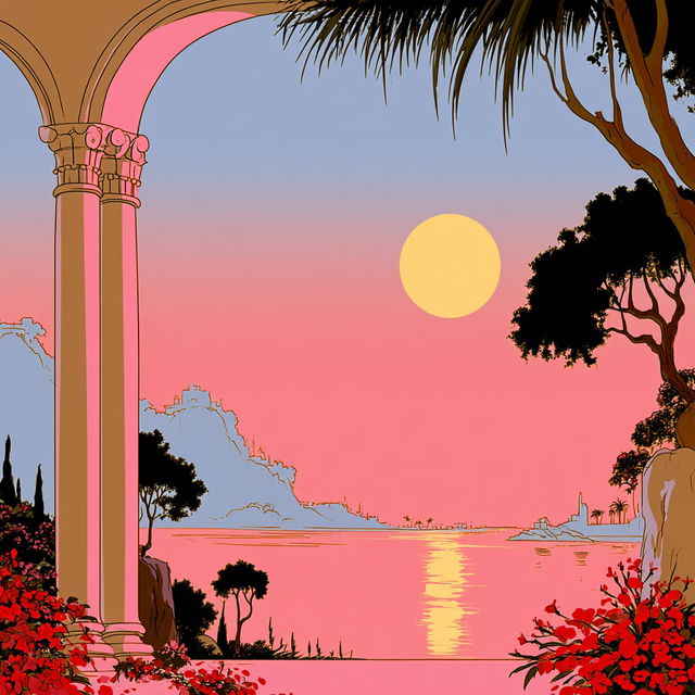 Sunlit Column Parade style, Midjourney V8.2, render 3 of 4