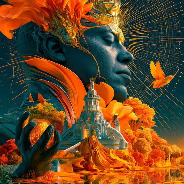 Mandapa Radiance style, Midjourney V8.2, render 2 of 4