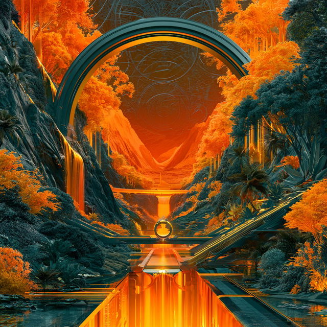 Mandapa Radiance style, Midjourney V8.2, render 3 of 4