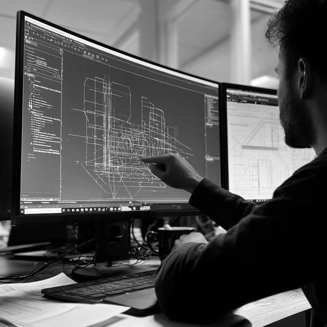 CAD drawing style, Midjourney V8.2, render 1 of 4