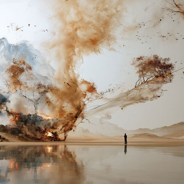 Cai Guo-Qiang style, Midjourney V8.2, render 2 of 4