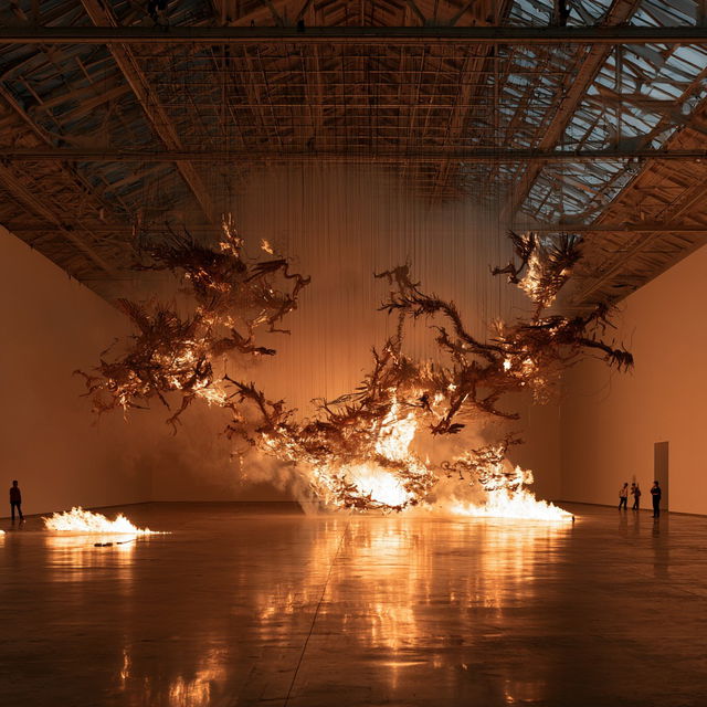 Cai Guo-Qiang style, Midjourney V8.2, render 4 of 4