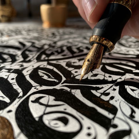 Calligraphy style (Techniques), Midjourney V8.2