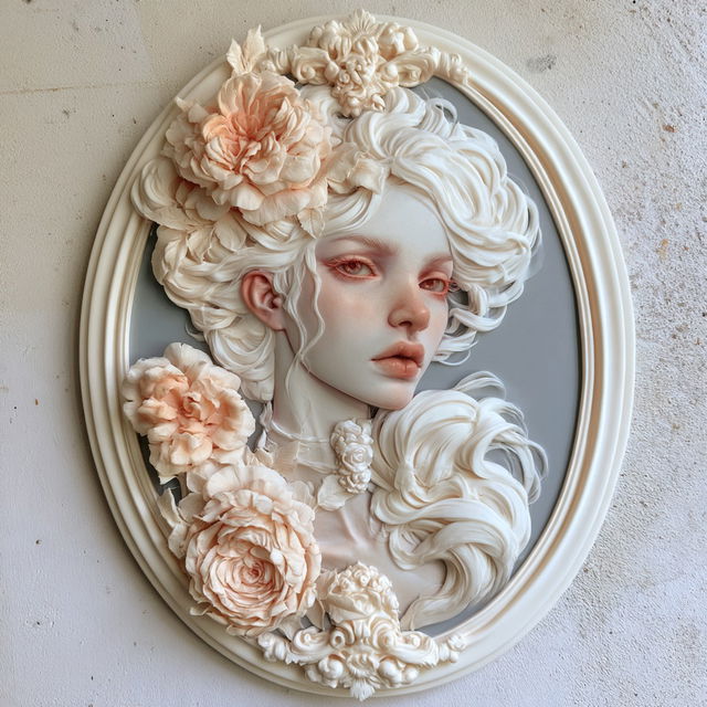 Cameo style, Midjourney V8.2, render 4 of 4