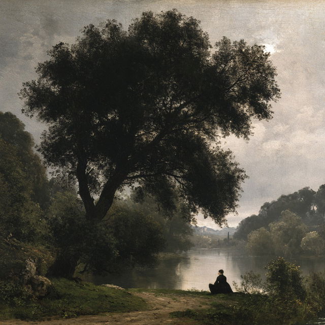 Camille Corot style, Midjourney V8.2, render 1 of 4