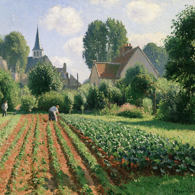 Camille Pissarro style, Midjourney V8.2, render 2 of 4