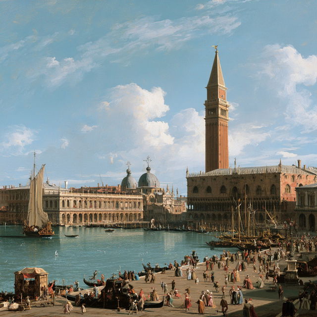 Canaletto style, Midjourney V8.2, render 2 of 4