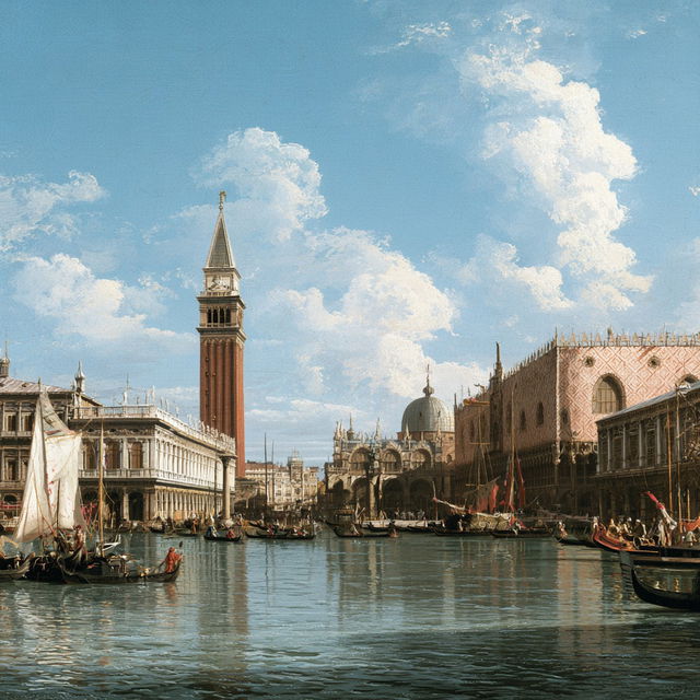Canaletto style, Midjourney V8.2, render 1 of 4