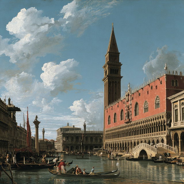 Canaletto style, Midjourney V8.2, render 3 of 4
