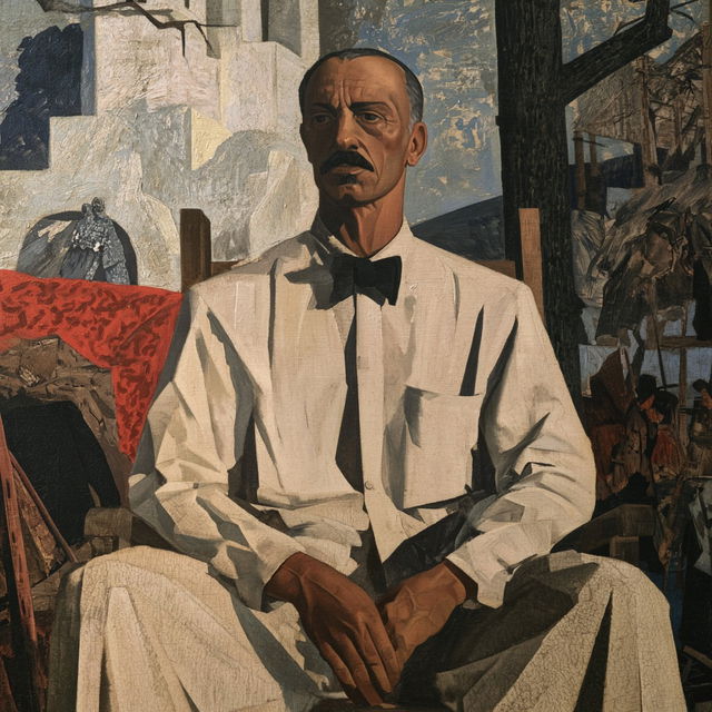 Candido Portinari style, Midjourney V8.2, render 2 of 4