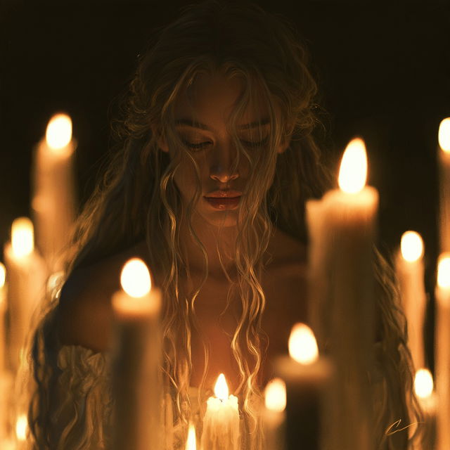 Candlelit style, Midjourney V8.2, render 3 of 4