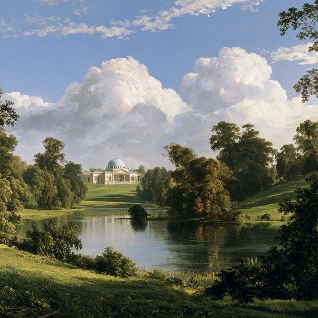 Capability Brown style, Midjourney V8.2, render 3 of 4