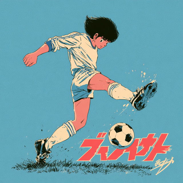 Captain Tsubasa style, Midjourney V8.2, render 2 of 4