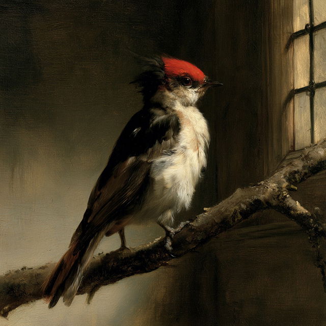 Carel Fabritius style, Midjourney V8.2, render 2 of 4