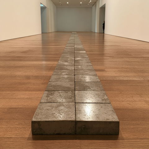 Carl Andre style (Sculptors), Midjourney V8.2