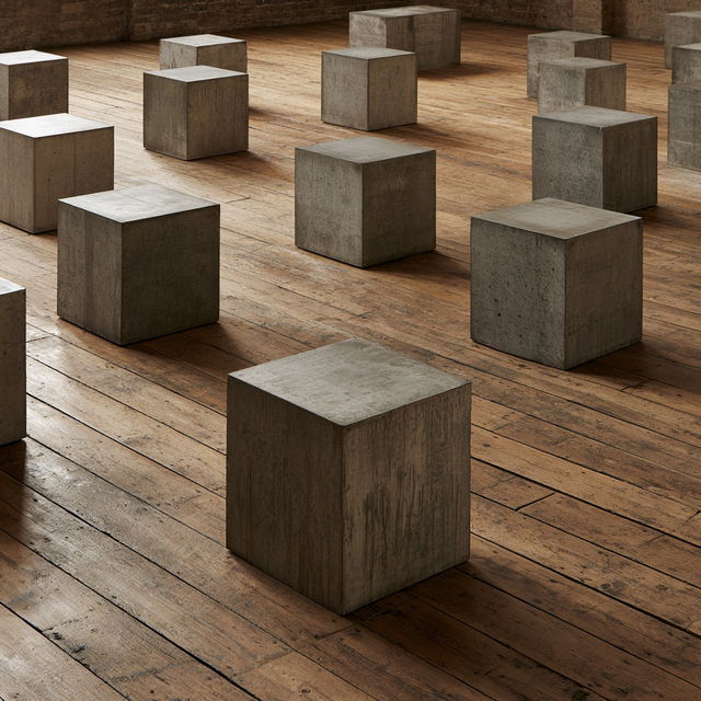 Carl Andre style, Midjourney V8.2, render 4 of 4