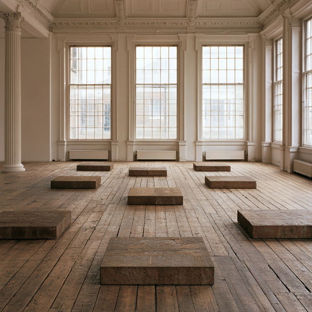 Carl Andre style, Midjourney V8.2, render 3 of 4