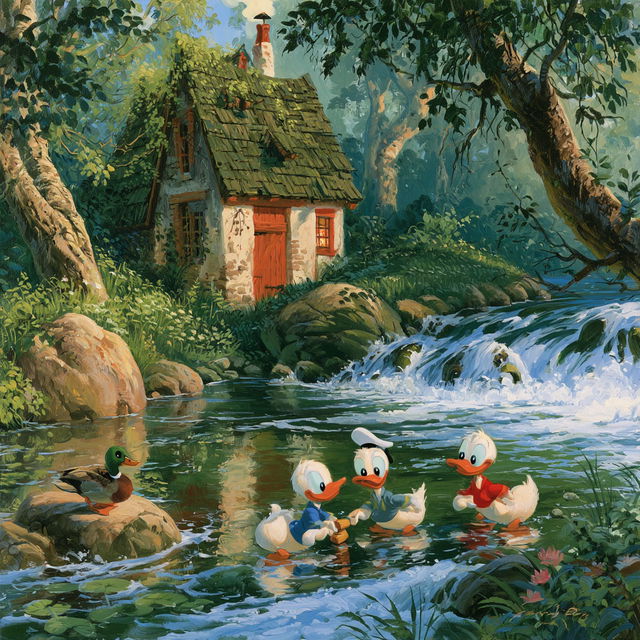 Carl Barks style, Midjourney V8.2, render 2 of 4