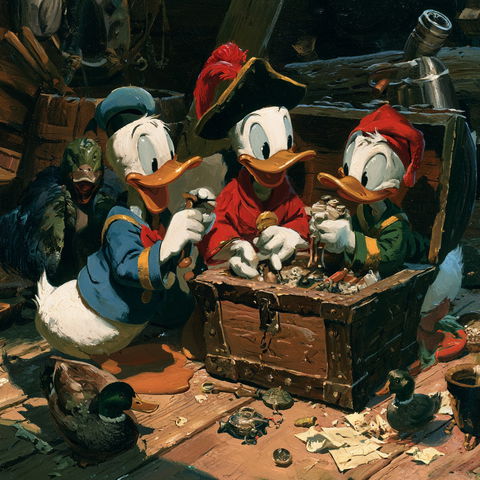 Carl Barks style (Illustrators), Midjourney V8.2