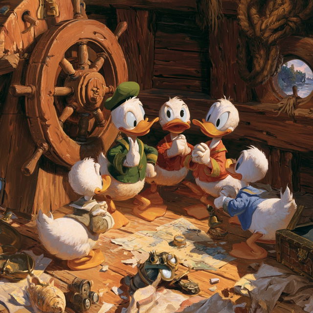 Carl Barks style, Midjourney V8.2, render 3 of 4