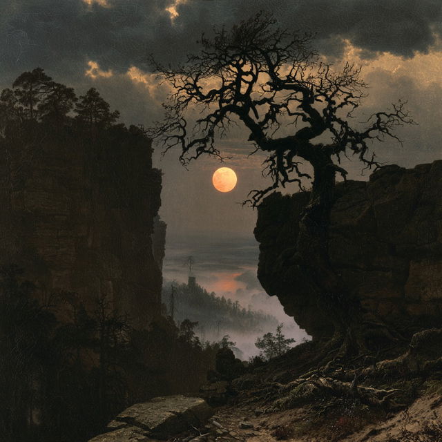 Carl Gustav Carus style, Midjourney V8.2, render 2 of 4