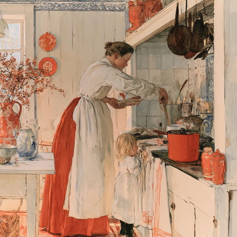 Carl Larsson style (Painters), Midjourney V8.2