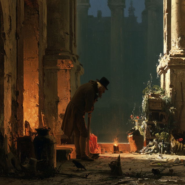 Carl Spitzweg style, Midjourney V8.2, render 2 of 4