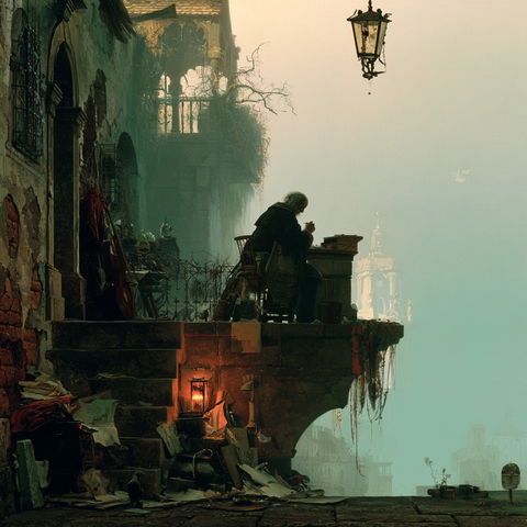 Carl Spitzweg style (Painters), Midjourney V8.2